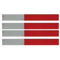 Overtime UL465004 12 in. Red & Silver Reflective Tape - 4 Pack OV597886